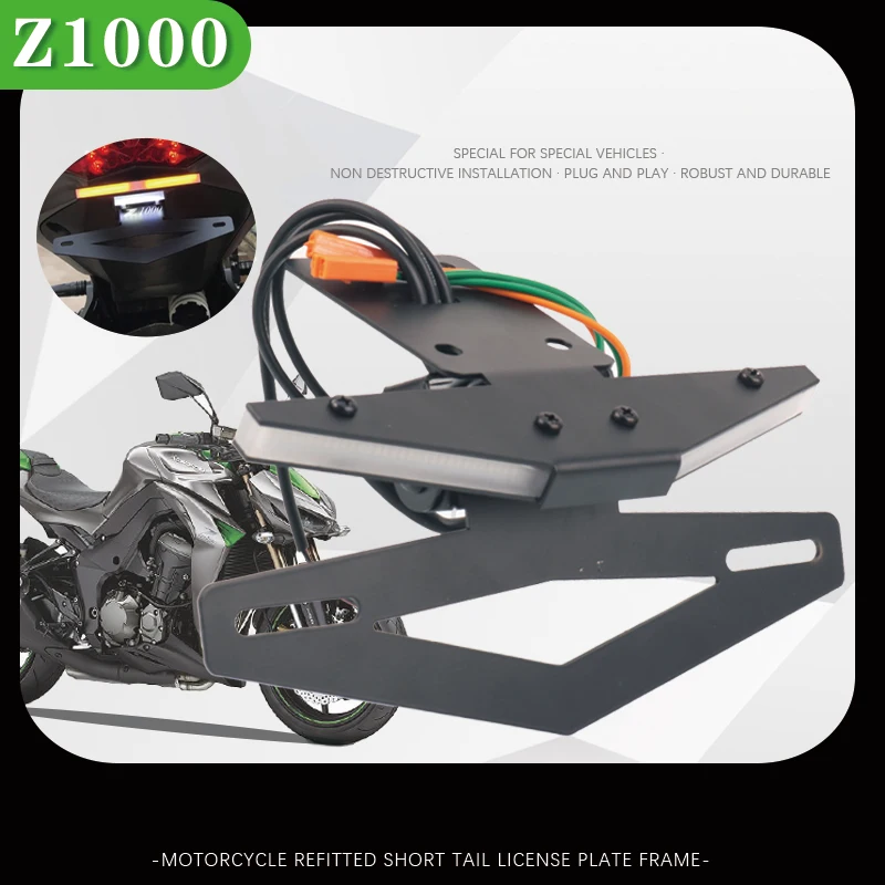 Motorcycle LED Tail Tidy Fender Eliminator Registration License Plate Holder Bracket For KAWASAKI Z1000 Z 1000 2010-2019
Motorcycle LED Tail Tidy Fender Eliminator Registration License Plate Holder Bracket For KAWASAKI Z1000 Z 1000 2010-2019