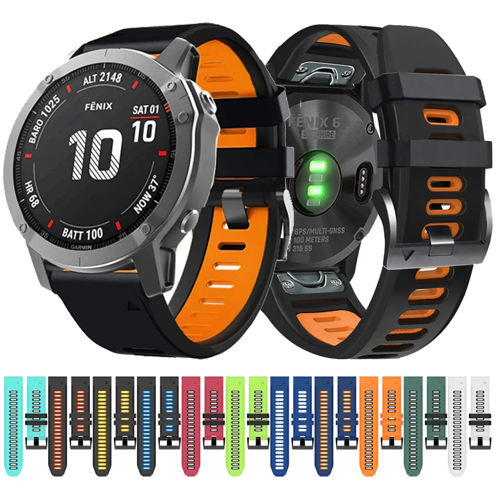 Ремешок силиконовый для Garmin Fenix 6X Pro/7X/5X Plus/Tactical x 7 Pro, 22/26 мм, сменные ремешки для браслета Forerunner 965 955 945 935
Ремешок силиконовый для Garmin Fenix 6X Pro/7X/5X Plus/Tactical x 7 Pro, 22/26 мм, сменные ремешки для браслета Forerunner 965 955 945 935