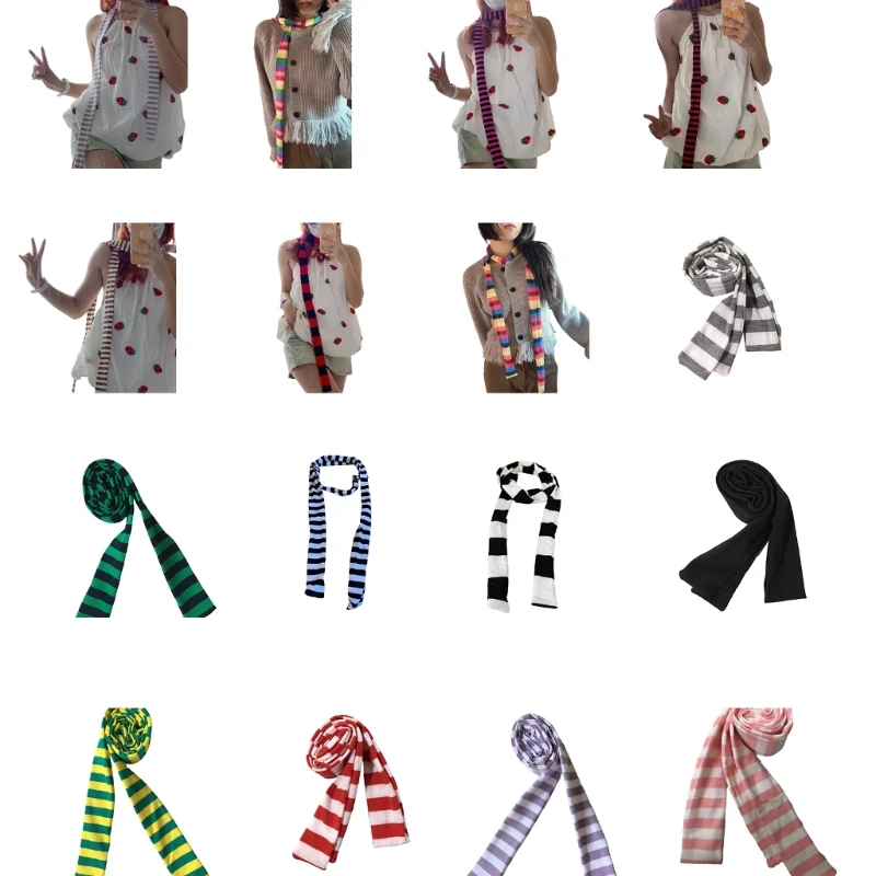 L93F Unique Summer Scarf Stripe Pattern Scarf Sweet Punk Teenagers Scarf Sunproof
L93F Unique Summer Scarf Stripe Pattern Scarf Sweet Punk Teenagers Scarf Sunproof