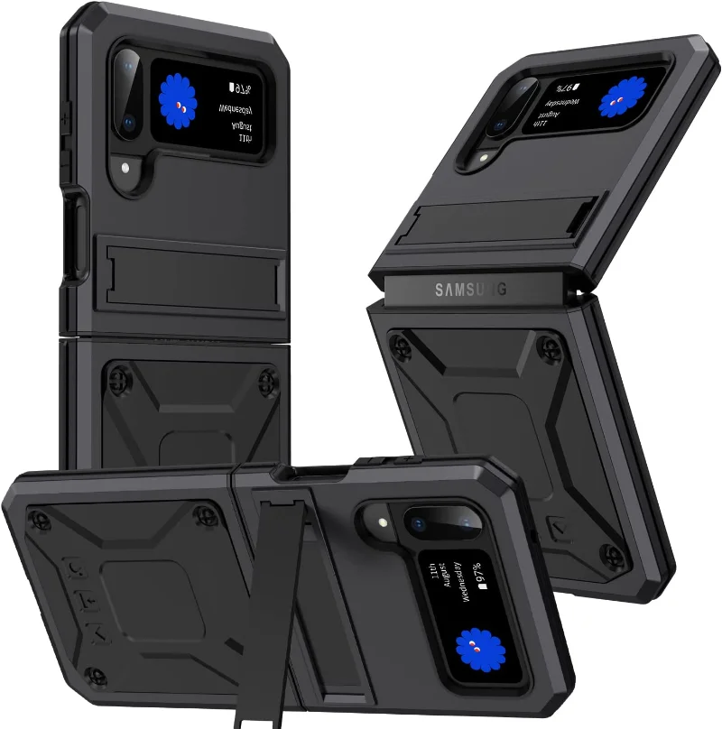 Heavy Duty Armor Military Grade Metal Waterproof Case For Samsung Galaxy Z Flip 4 Flip3 Hard Shockproof Cover With Kickstand
Heavy Duty Armor Military Grade Metal Waterproof Case For Samsung Galaxy Z Flip 4 Flip3 Hard Shockproof Cover With Kickstand
