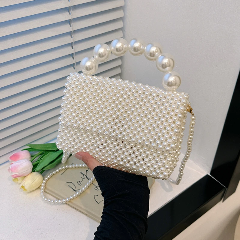 Women's Pearl Handbag Luxury Designer Evening Crossbody Bag Fashion Brand Shoulder Bag Ladies Casual Tote Chain Clutch Bag
Women's Pearl Handbag Luxury Designer Evening Crossbody Bag Fashion Brand Shoulder Bag Ladies Casual Tote Chain Clutch Bag