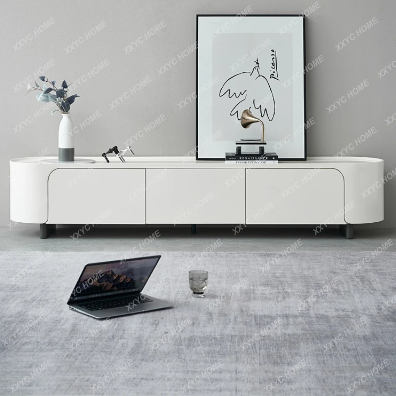 Cream Style High-End TV Cabinet Simple Modern Living Room Home Coffee Table TV Cabinet Combination 
Cream Style High-End TV Cabinet Simple Modern Living Room Home Coffee Table TV Cabinet Combination