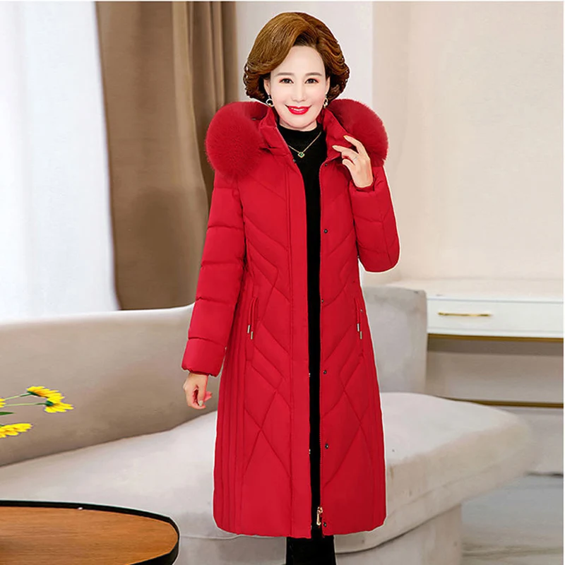2023 New Winter Womens Down Cotton Coat Parka Jackets Women Long Slim Hooded Mother Parkas Solid Simple Warm Coats Female
2023 New Winter Womens Down Cotton Coat Parka Jackets Women Long Slim Hooded Mother Parkas Solid Simple Warm Coats Female