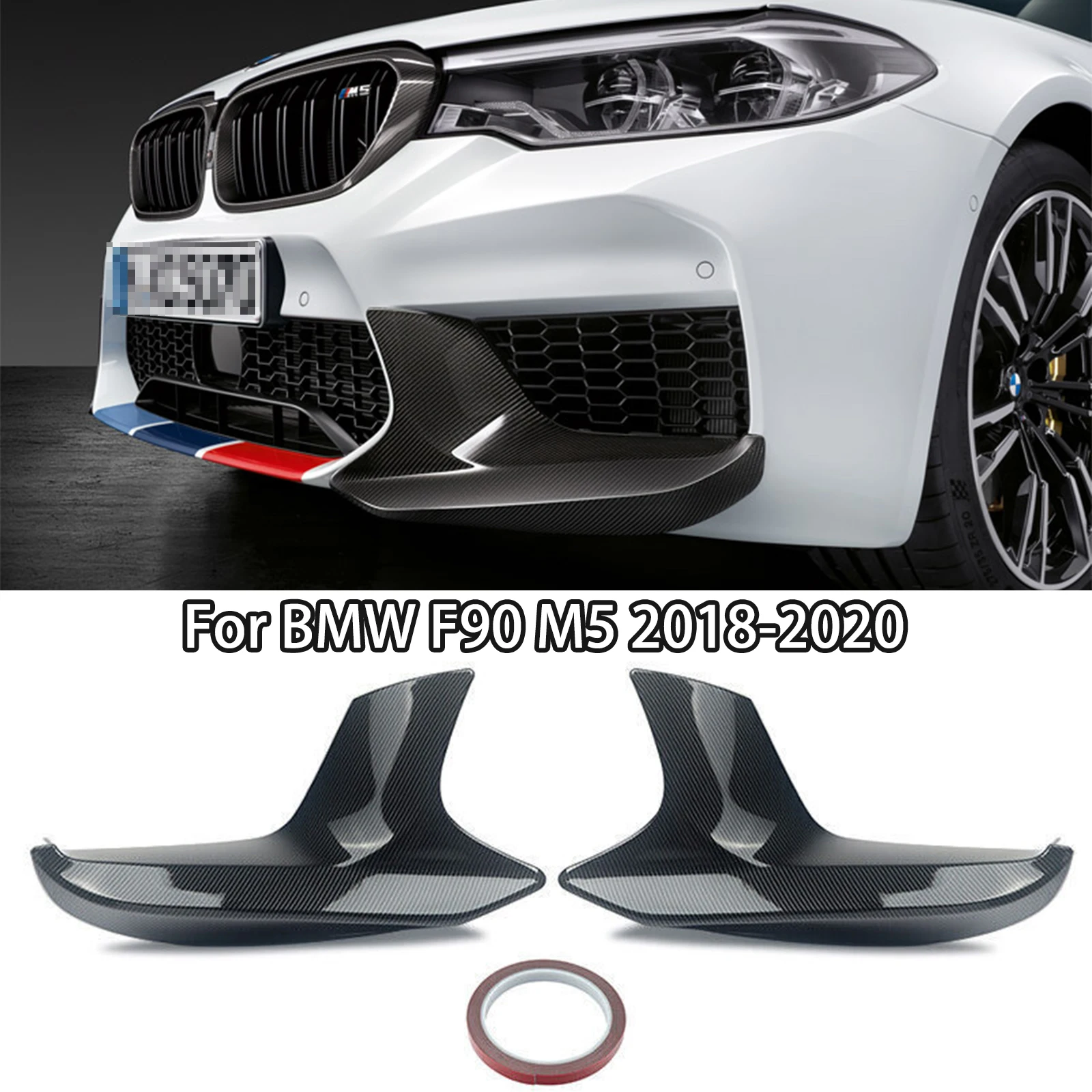 For 2018-2020 BMW F90 M5 Competition A Pair(Left And Right) Front Bumper Side Splitter M Performance Car Fog Light Vent Spoiler
For 2018-2020 BMW F90 M5 Competition A Pair(Left And Right) Front Bumper Side Splitter M Performance Car Fog Light Vent Spoiler