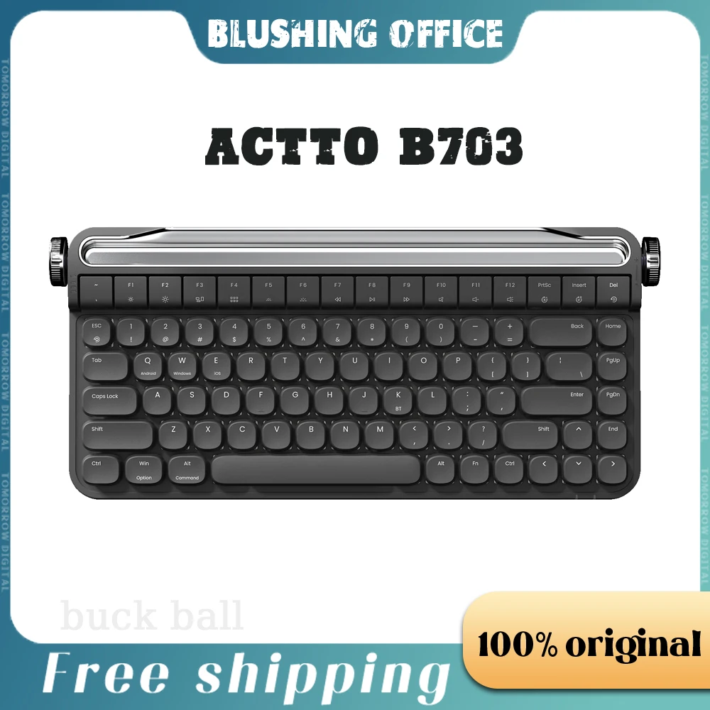 Беспроводная Bluetooth-клавиатура Actto B703, ретро-машинка для письма, механическая переключатель Gateron Outemu, клавиатура для iPad с держателем для подарка девушке
Беспроводная Bluetooth-клавиатура Actto B703, ретро-машинка для письма, механическая переключатель Gateron Outemu, клавиатура для iPad с держателем для подарка девушке