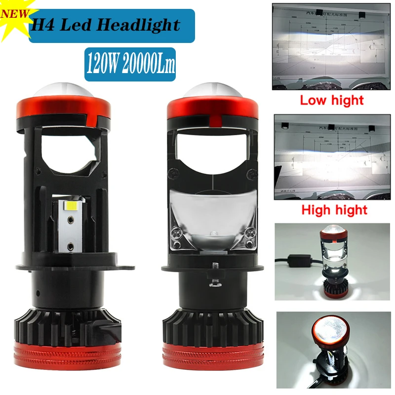 H4 H7 Led Headlight Mini Lens Projector Hi/Lo Beam Headlight For Car Super Powerful Bulbs 120W 20000Lm With Canbus For Car Motor
H4 H7 Led Headlight Mini Lens Projector Hi/Lo Beam Headlight For Car Super Powerful Bulbs 120W 20000Lm With Canbus For Car Motor