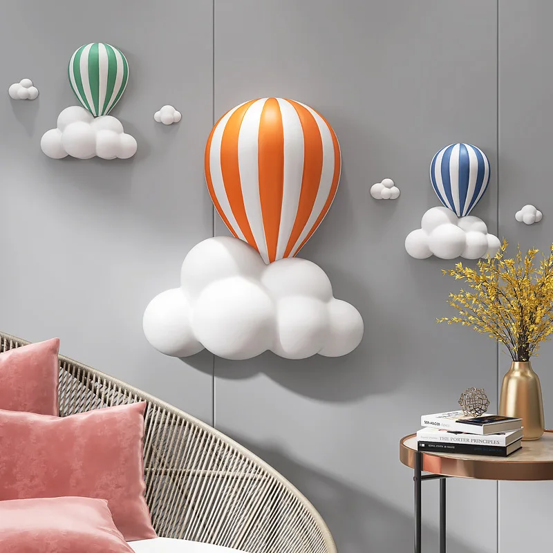 Modern 3D Cloud Hot Air Balloon Resin Wall Hanging Painting Children's Room Wall Sticker Crafts Home Porch Wall Mural Decoration
Modern 3D Cloud Hot Air Balloon Resin Wall Hanging Painting Children's Room Wall Sticker Crafts Home Porch Wall Mural Decoration