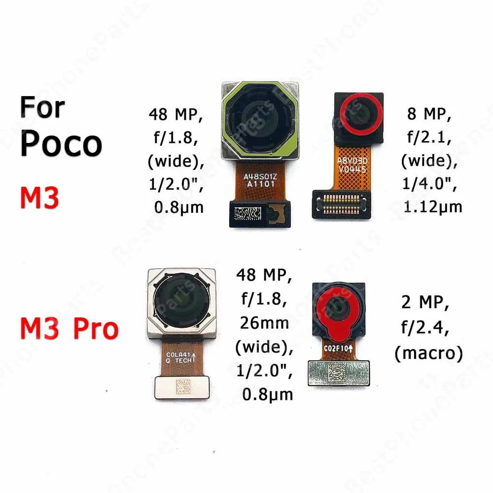 Камера заднего вида для Xiaomi Mi Poco M3 Pro M3Pro, модуль камеры Переднего Вида, маленькие запасные части для селфи
Камера заднего вида для Xiaomi Mi Poco M3 Pro M3Pro, модуль камеры Переднего Вида, маленькие запасные части для селфи