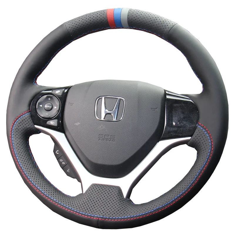 Customized Hand Sewing Cowhide Leather Steering Wheel Cover for Honda Civic 9 2012 2013 2014 2015 16 17 18
Customized Hand Sewing Cowhide Leather Steering Wheel Cover for Honda Civic 9 2012 2013 2014 2015 16 17 18