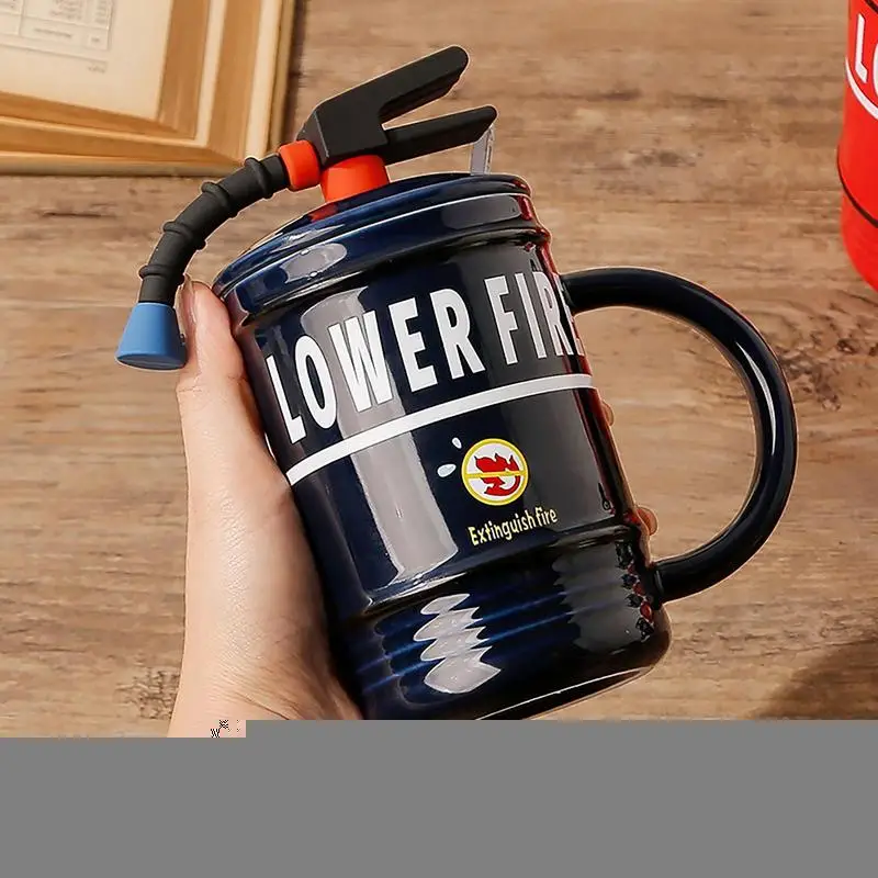 Large Capacity Firefighter Beverages Drinkware 480ml Fire Extinguisher Coffee Cup Ceramic Tea Coffee Mug With Lid Spoon Handle
Large Capacity Firefighter Beverages Drinkware 480ml Fire Extinguisher Coffee Cup Ceramic Tea Coffee Mug With Lid Spoon Handle