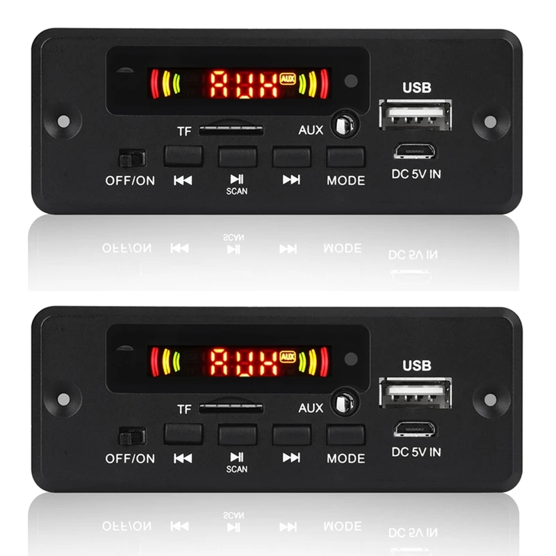 2Pcs 2X3W Amplifier MP3 Decoder Board 12V Bluetooth 5.0 30W Car FM Radio Module Support TF USB AUX
2Pcs 2X3W Amplifier MP3 Decoder Board 12V Bluetooth 5.0 30W Car FM Radio Module Support TF USB AUX