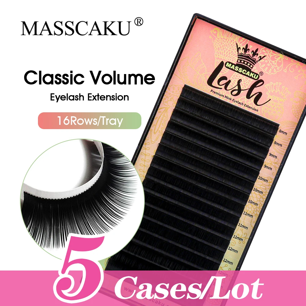 MASSCAKU 5Cases/lot 16Rows Classic Volume Lashes Individual Extension Matte Professional Soft and Natural Makeup Premium Lashes
MASSCAKU 5Cases/lot 16Rows Classic Volume Lashes Individual Extension Matte Professional Soft and Natural Makeup Premium Lashes