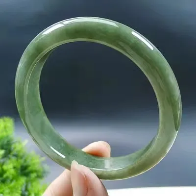 

Natural Myanmar Jade 54mm-62mm bracelet exquisite princess bracelet to send girlfriend to send mother Hetian jade