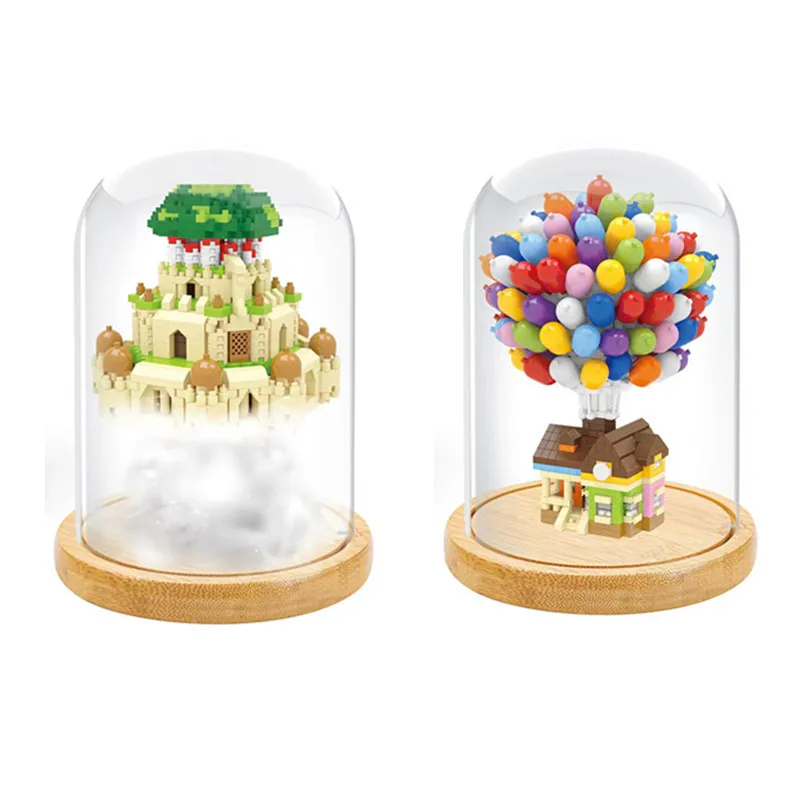 

Colorful Balloon House Micro Building Blocks Castle in the Sky Diamond Assembled DIY Mini Brick Kid Toys With Display Box