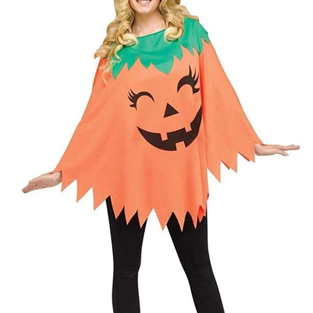 Halloween Pumpkin Poncho Bright Cartoon Cute Halloween Costume Role Play Stage Pumpkin Cape Party 
Halloween Pumpkin Poncho Bright Cartoon Cute Halloween Costume Role Play Stage Pumpkin Cape Party