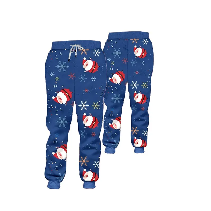 

CJLM Christmas New Men's/Women's General Pants Casual Loose Sweatpants 3D Print Series Cartoon Style Santa Claus Drop Shipping