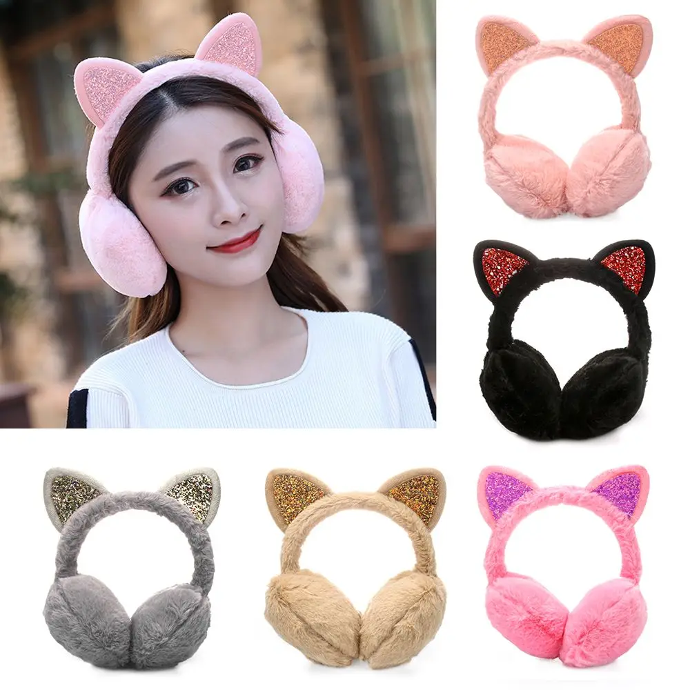 Winter Warm Earmuffs For Women Girls Cat Ears Cat Ear Ear Warmers Outdoor Earmuff Sequin Earmuffs Fluffy Earflap Headband
Winter Warm Earmuffs For Women Girls Cat Ears Cat Ear Ear Warmers Outdoor Earmuff Sequin Earmuffs Fluffy Earflap Headband