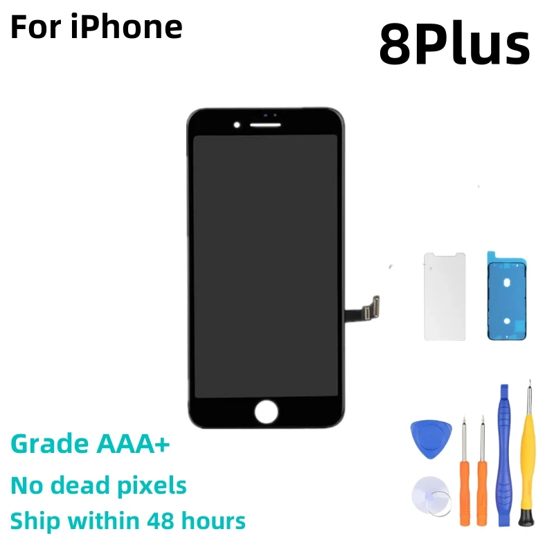 

LCD Display Touch Screen Replacement For iphone 7G 7P 8G 8 Plus No Dead Pixel+Tempered Glass For iPhone 5 5C 5S 6 6S 7 8 Plus