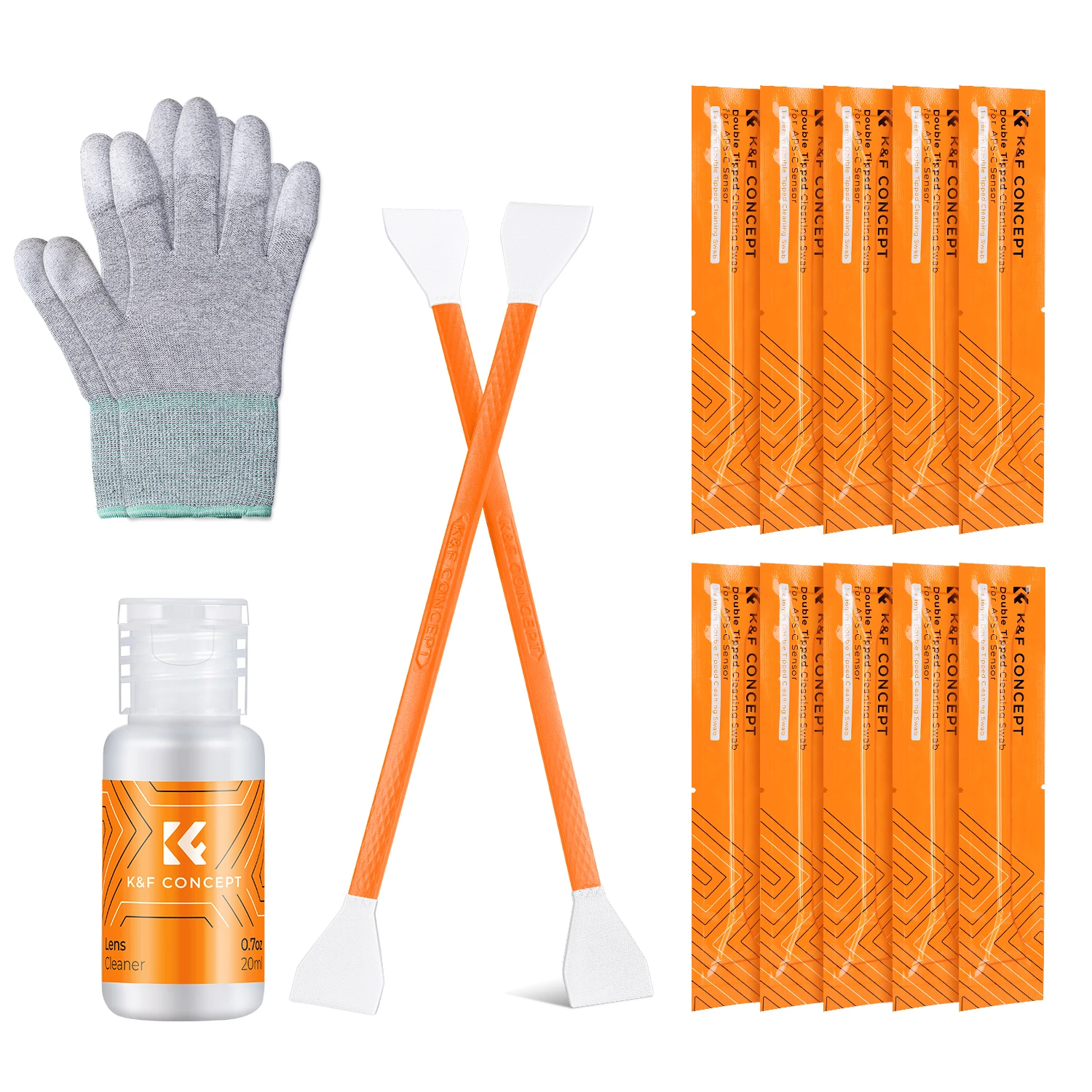 K&F Concept Cleaning Kits PU Dust-Free Gloves+10Pcs Double Head CMOS Cleaning Stick And 20ml Cleaning Fluid for DSLR Cameras
K&F Concept Cleaning Kits PU Dust-Free Gloves+10Pcs Double Head CMOS Cleaning Stick And 20ml Cleaning Fluid for DSLR Cameras