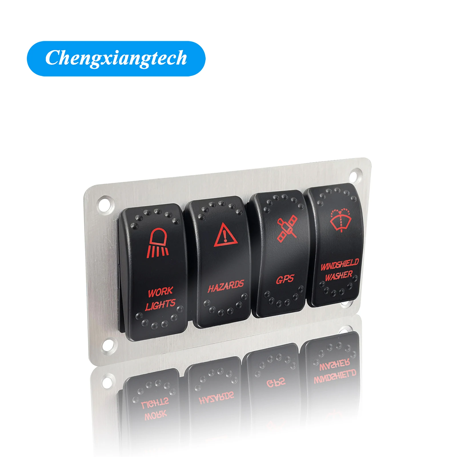 12V 24V 4 Gang Aluminum Rocker Switch Panel Red Led New Laser Waterproof IP68 Switch for Car Marine Boat ...
12V 24V 4 Gang Aluminum Rocker Switch Panel Red Led New Laser Waterproof IP68 Switch for Car Marine Boat ...