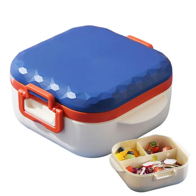 Portable Lunch Containers 3 Grid Square Bento Food Storage With Fork And Spoon For Work School Offices Picnic Camping accessory
Portable Lunch Containers 3 Grid Square Bento Food Storage With Fork And Spoon For Work School Offices Picnic Camping accessory