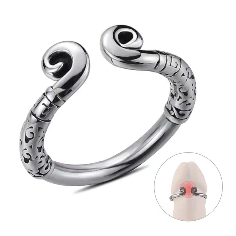 

Stainless Steel Penis Ring Glans Erotic Gadgets On Penis Headers Cock Rings Sexy Toys Delay Cockring Men's Penise Erection Toy