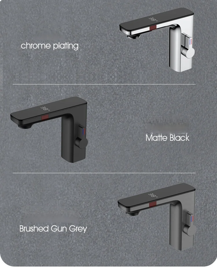 Smart Temperature Display Basin Faucet With Sensing Function LCD Digital Screen Sink Tap Cold And Hot Mixer Bathroom Tap Smart Temperature Display Basin Faucet With Sensing Function LCD Digital Screen Sink Tap Cold And Hot Mixer Bathroom Tap