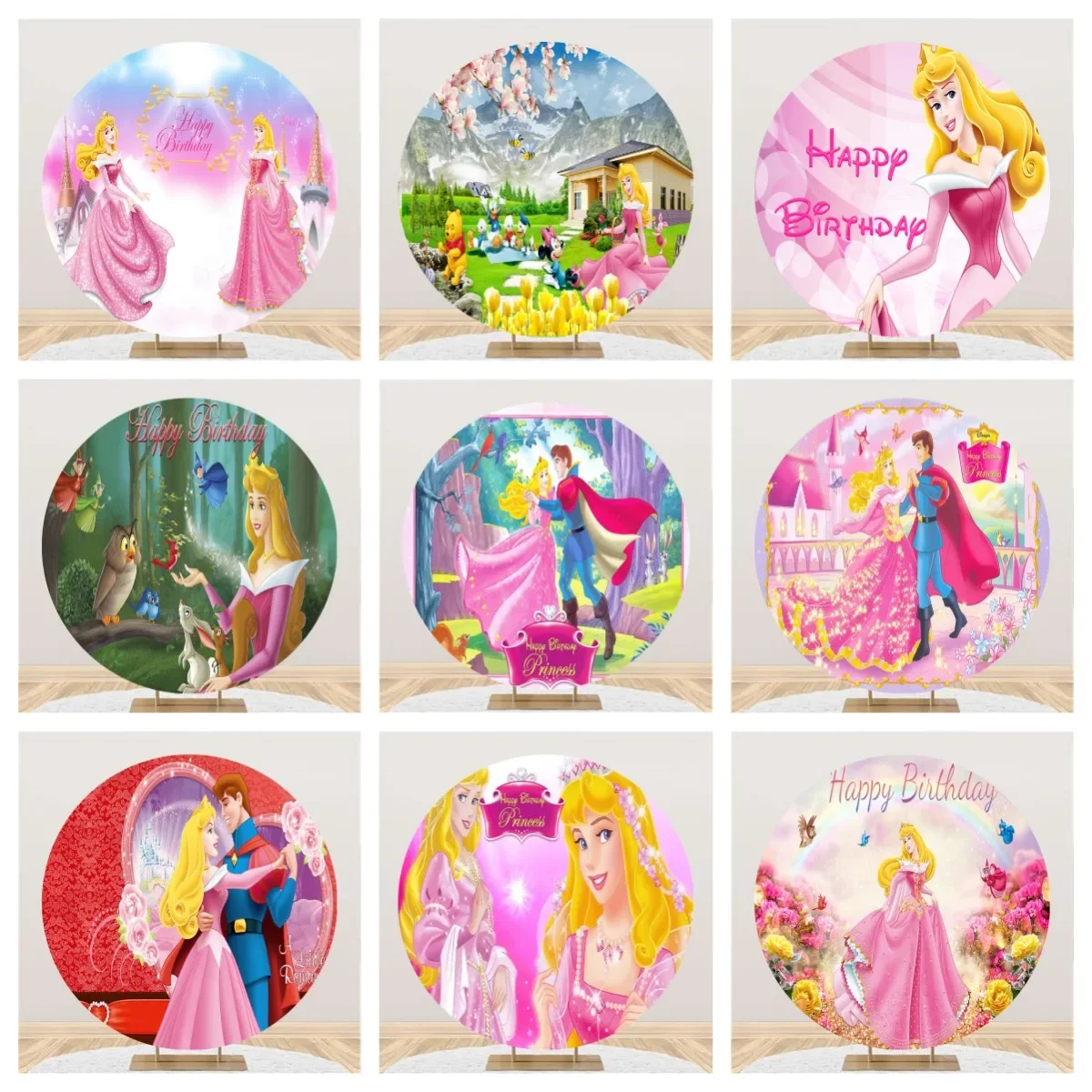 Disney Pink Sleeping Beauty Princess Aurora Cartoon Round Circle Girls Birthday Party Banner Decoration Photography Background
Disney Pink Sleeping Beauty Princess Aurora Cartoon Round Circle Girls Birthday Party Banner Decoration Photography Background