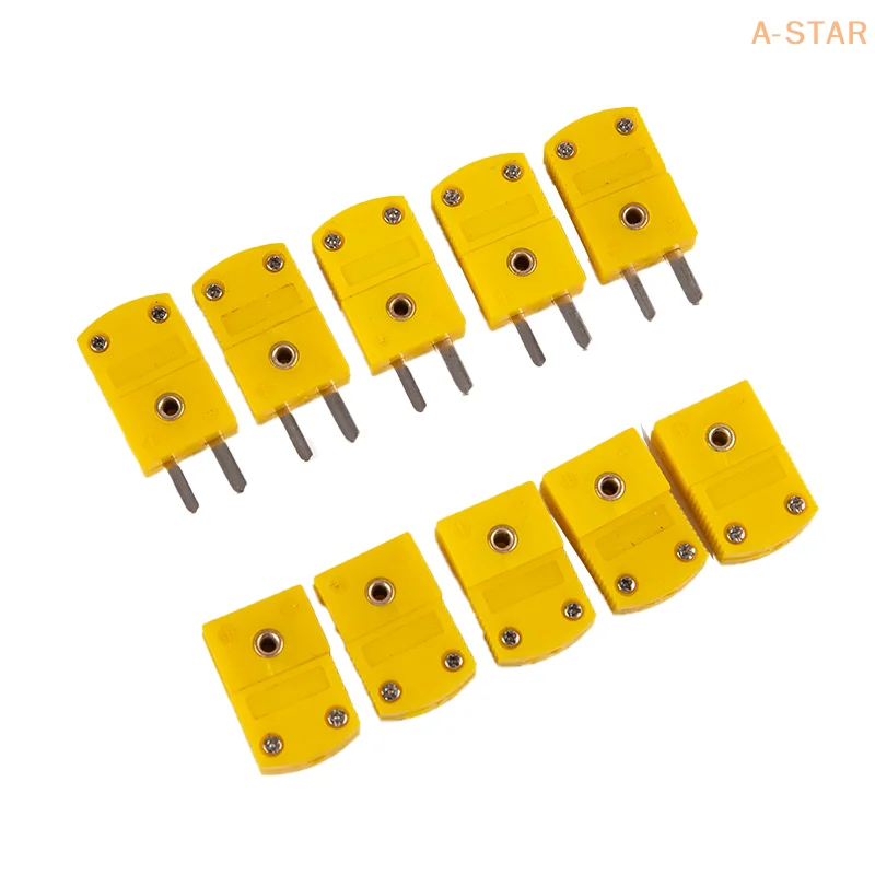 

5Pcs K Type Male Female Mini Connectors Plug Thermocouple Miniature Socket & Panel Mount Alloy Plug Connector Sensors