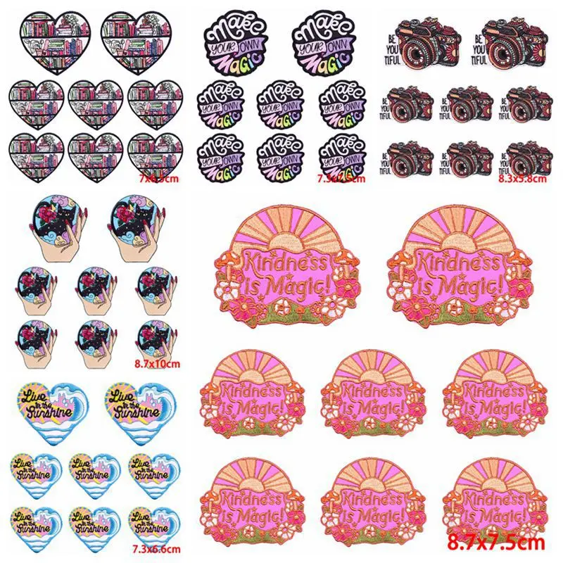 10PCS/Lots Kindness Is Magic Patch Cartoon/Letters Embroidered Patches On Clothes Sewing Badges Iron On Patches For Clothing DIY
10PCS/Lots Kindness Is Magic Patch Cartoon/Letters Embroidered Patches On Clothes Sewing Badges Iron On Patches For Clothing DIY