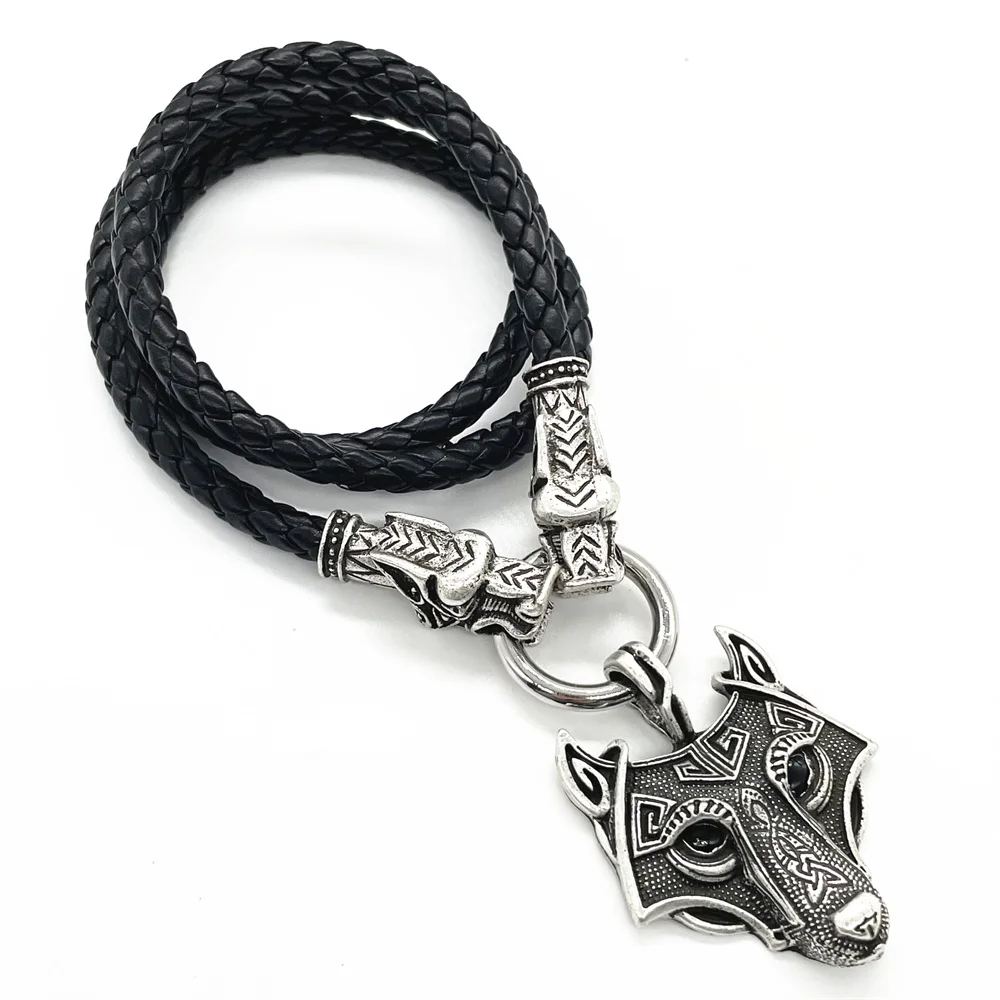 Black Eyes Wolf Head Pendant Viking Wolves Heads Leather Chain Necklace Wicca Pagan Talisman Jewelery
Black Eyes Wolf Head Pendant Viking Wolves Heads Leather Chain Necklace Wicca Pagan Talisman Jewelery