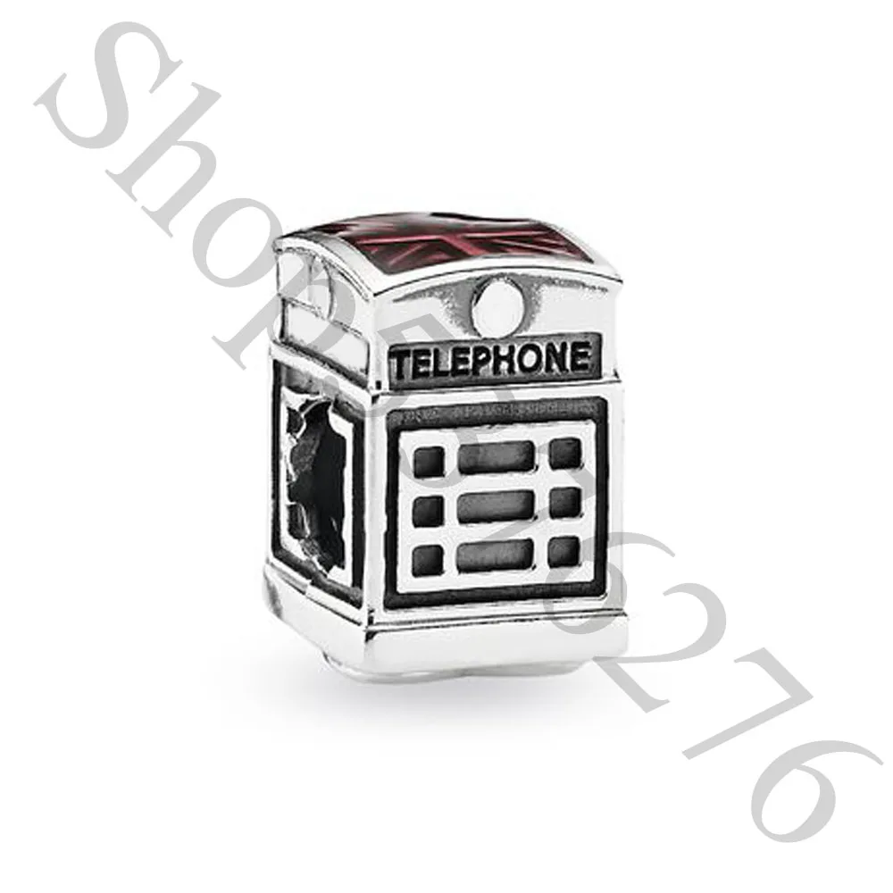 Подлинная женская подвеска в виде телефонной будки С телефонным звонком, подходит для женского браслета Пандоры, подарочные украшения «сделай сам» 
Подлинная женская подвеска в виде телефонной будки С телефонным звонком, подходит для женского браслета Пандоры, подарочные украшения «сделай сам»