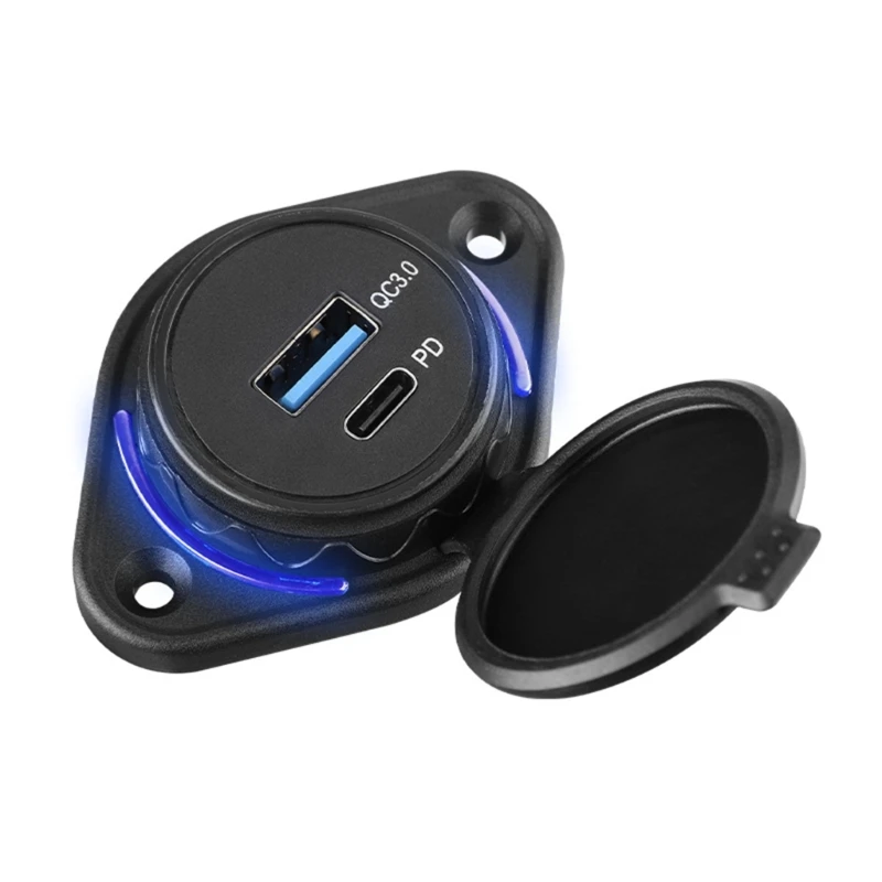 Quick Charge3.0 and PD18W RVs USB Outlet, 12V/24V Panel Mount Car 36W USB Port Outlet Waterproof Cover
Quick Charge3.0 and PD18W RVs USB Outlet, 12V/24V Panel Mount Car 36W USB Port Outlet Waterproof Cover