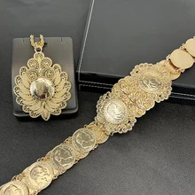 French Gold Chain Flower Design Belt Fashion Napoleon Figure Waist Chain Female Necklace Waist Chain Set Turkish Coin Jewelry 
French Gold Chain Flower Design Belt Fashion Napoleon Figure Waist Chain Female Necklace Waist Chain Set Turkish Coin Jewelry