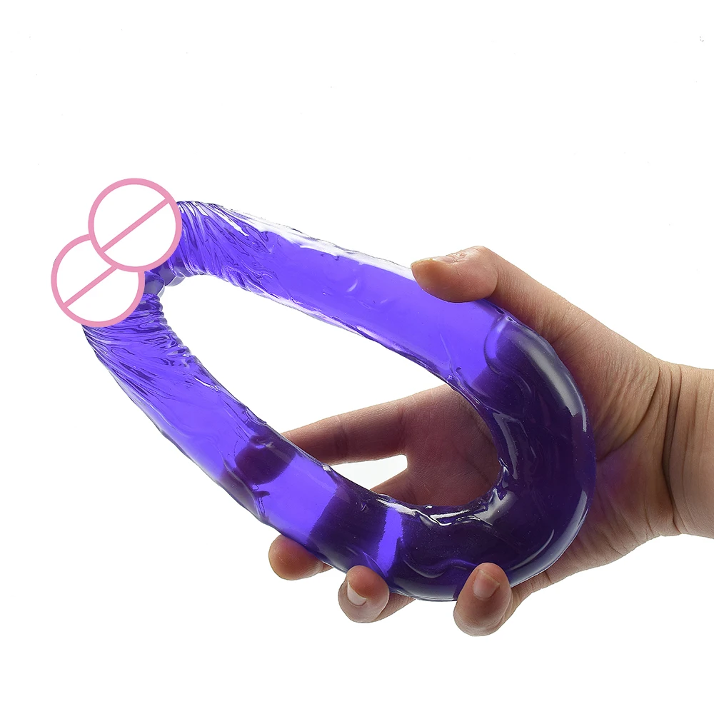 Double Dildo Flexible Soft Cock G-spot Toys Anal Plug Sex Toys for Women Gay Lesbian Vagina Double Ended Dong Artificial Penis Double Dildo Flexible Soft Cock G-spot Toys Anal Plug Sex Toys for Women Gay Lesbian Vagina Double Ended Dong Artificial Penis