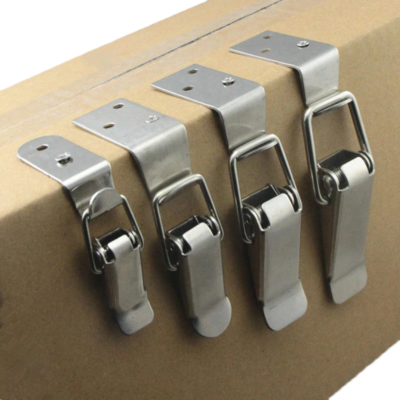 90Degrees Duck-mouth Buckle Hook Lock Iron Spring Loaded Draw Toggle Latch Clamp Clip Metal Hasp Latch Catch Clasp Toolbox Latch
90Degrees Duck-mouth Buckle Hook Lock Iron Spring Loaded Draw Toggle Latch Clamp Clip Metal Hasp Latch Catch Clasp Toolbox Latch
