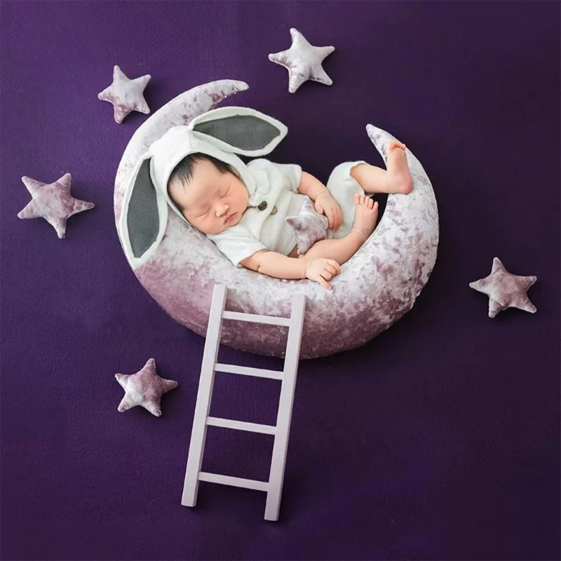 

B2EB Newborn Photography Props Moon Pillow Star Photo Posing Props Baby Photoshooting Props Photo Backdrop Decors Shower Gift