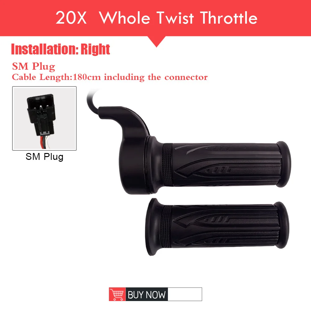 20X Whole Twisting Throttle 24/36/48/60/72V Electric Bicycle Right Handle Throttle Waterproof/SM Connector For Bafang E-bike
20X Whole Twisting Throttle 24/36/48/60/72V Electric Bicycle Right Handle Throttle Waterproof/SM Connector For Bafang E-bike