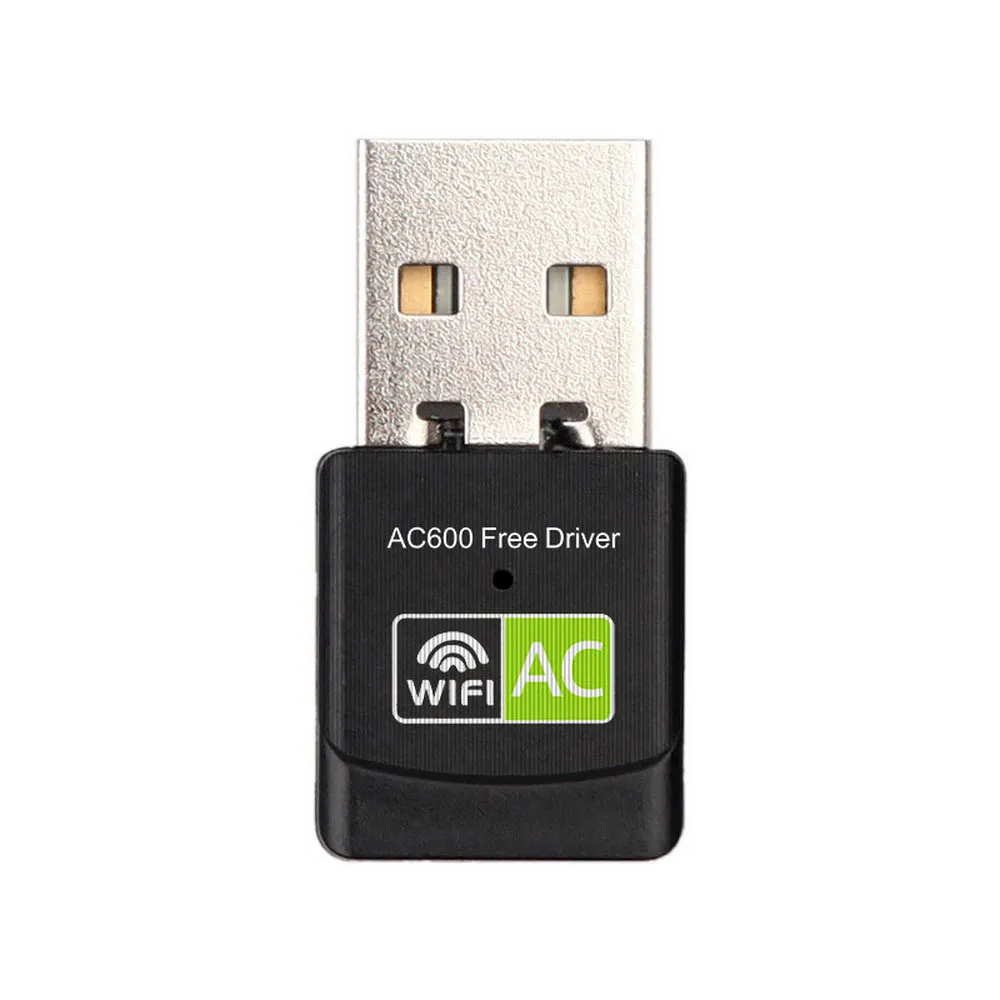 

AC 600Mbps USB Wifi Adapter 5/2.4Ghz Dual Band with Antenna Dongle LAN 802.11ac/a/b/g/n for Windows XP Win 7 10 for Mac Vista