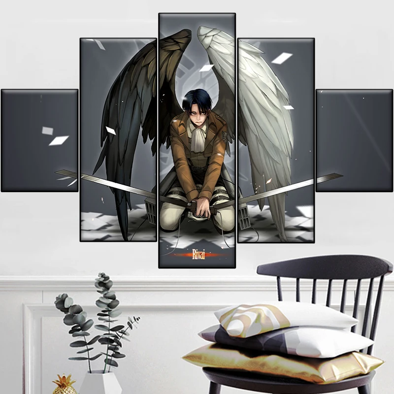 Anime Attack on Titan 5 Pieces Poster Cartoon Mural Decor Picture Levi Ackerman Canvas Painting Art Prints Kids Decoration Gift
Anime Attack on Titan 5 Pieces Poster Cartoon Mural Decor Picture Levi Ackerman Canvas Painting Art Prints Kids Decoration Gift