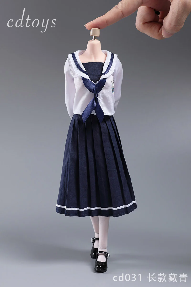 

CDtoys CD031 Female Soldier Sailor Suit Student School Uniform J-K Skirt Suitable For 1/6 Action Figure Body Dolls