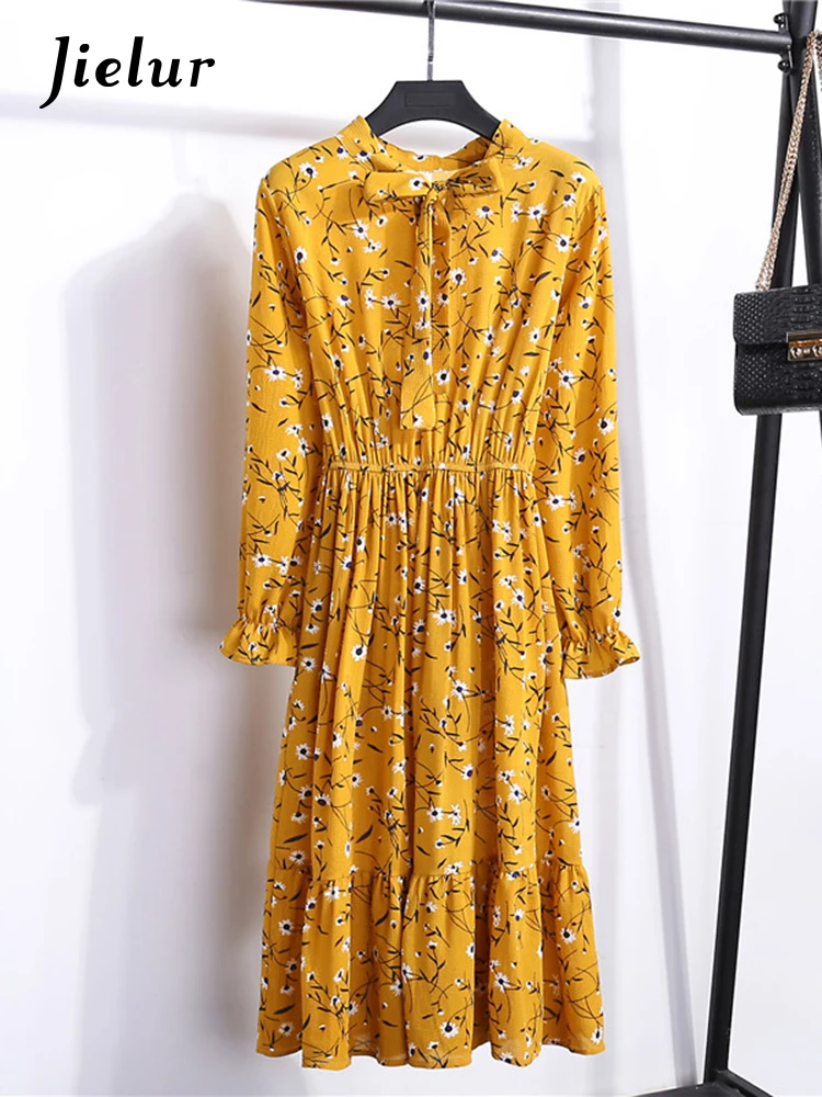 Floral Print Women Dress Female Autumn Long Sleeve Vintage Chiffon Bow Tie Neck Office Lady Shirt Dress Summer
Floral Print Women Dress Female Autumn Long Sleeve Vintage Chiffon Bow Tie Neck Office Lady Shirt Dress Summer