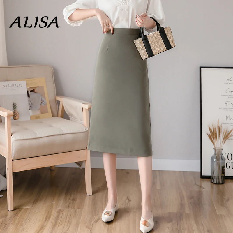 Spring Autumn Half-length Skirt Women High-waist A-line Elegant Office Skirts Fashon Solid Pencil Skirt
Spring Autumn Half-length Skirt Women High-waist A-line Elegant Office Skirts Fashon Solid Pencil Skirt