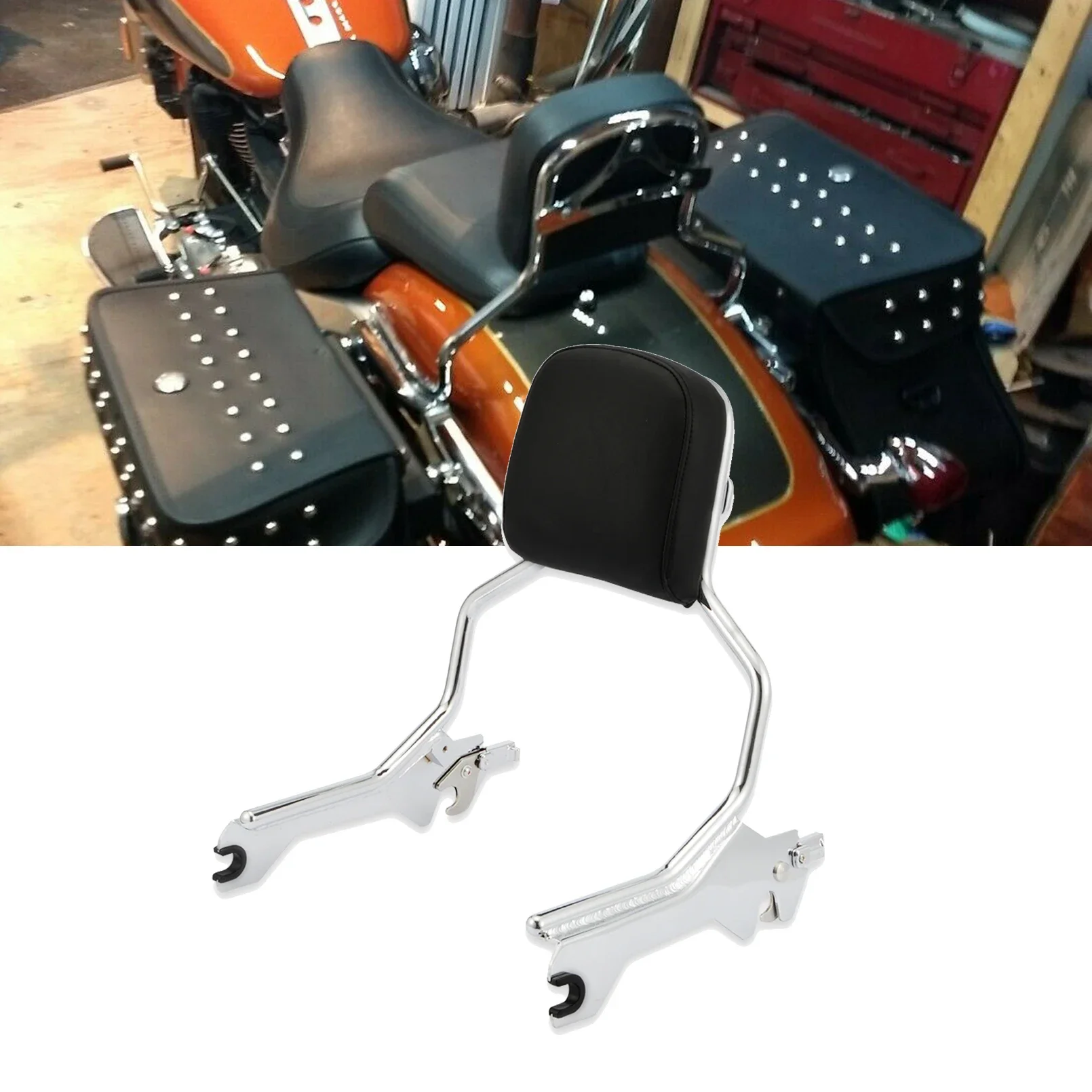 Motorcycle Accessories Chrome PU Leather Passenger Sissy Bar Backrest For Harley Davidson 2018-2024 FLFB FLFBS FXBR FXBRS
Motorcycle Accessories Chrome PU Leather Passenger Sissy Bar Backrest For Harley Davidson 2018-2024 FLFB FLFBS FXBR FXBRS