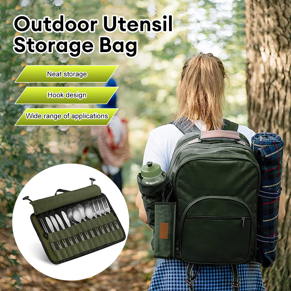 Outdoor Camping Cutlery Storage Bag Portable Roll Up Pouch Bag Cutlery Storage Water Resistant Case For Forks Spoons Chopstick
Outdoor Camping Cutlery Storage Bag Portable Roll Up Pouch Bag Cutlery Storage Water Resistant Case For Forks Spoons Chopstick