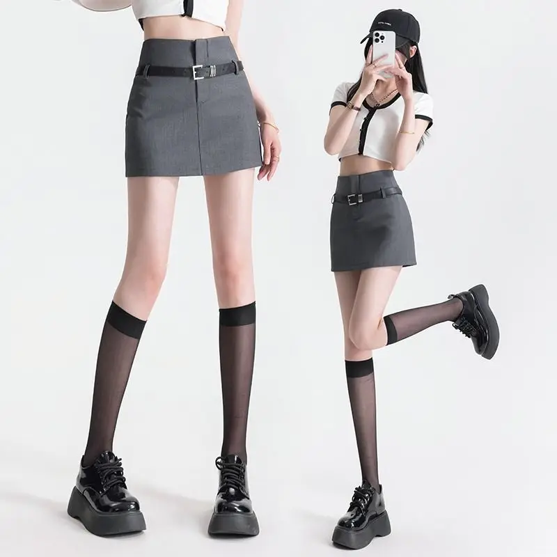 

Tight Wrap Hip Half Skir High Waist Sexy Shorts Free Belt Mini Skirts Korean Fashion Wrap Shorts Skirt