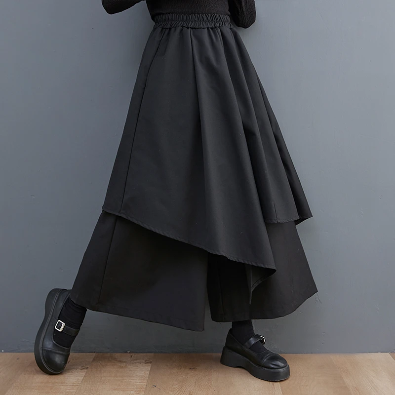 3627 High Elastic Waist Black Irregular Long Wide Leg Pants New Loose Trousers Women Fashion Tide Spring Autumn 2023
3627 High Elastic Waist Black Irregular Long Wide Leg Pants New Loose Trousers Women Fashion Tide Spring Autumn 2023