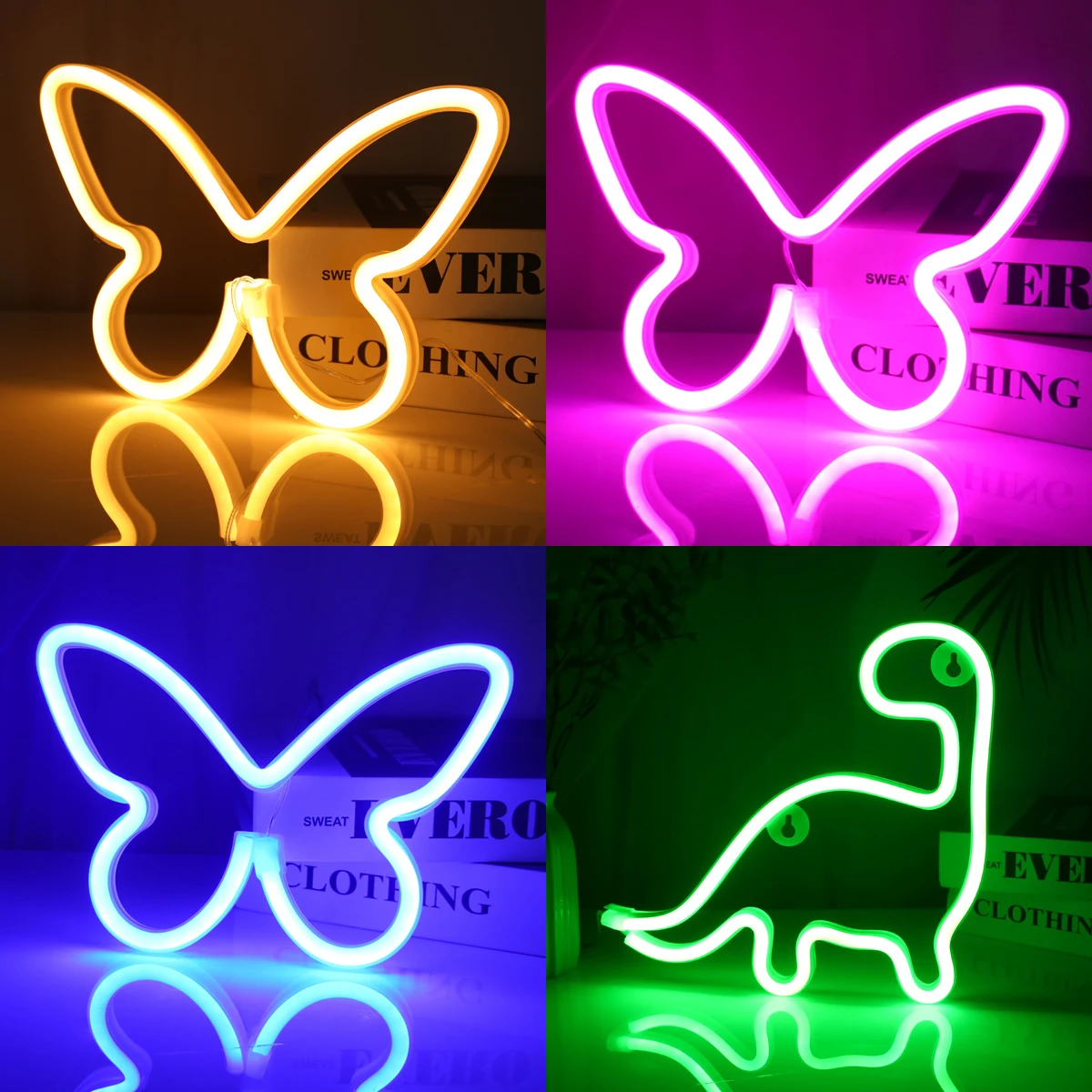 

LED Neon Light Butterfly Planet Shaped Sign Neon Lamp 5V USB/Battery Powered Home Decorative Wall Decor Party Room Nightlights