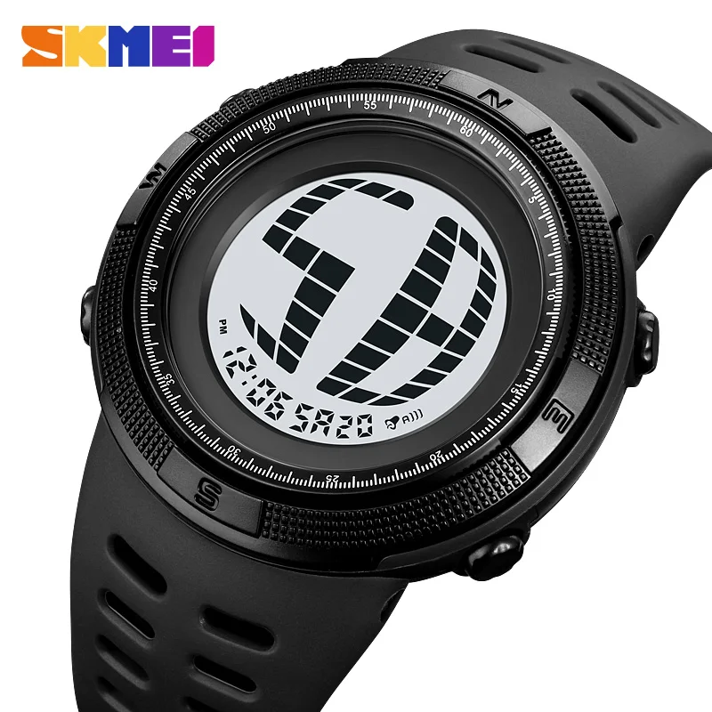 

SKMEI Creative Time Digital Display Sport Watches Mens Back Light Chrono Date Wristwatch 50m Waterproof Alarm Week reloj hombre