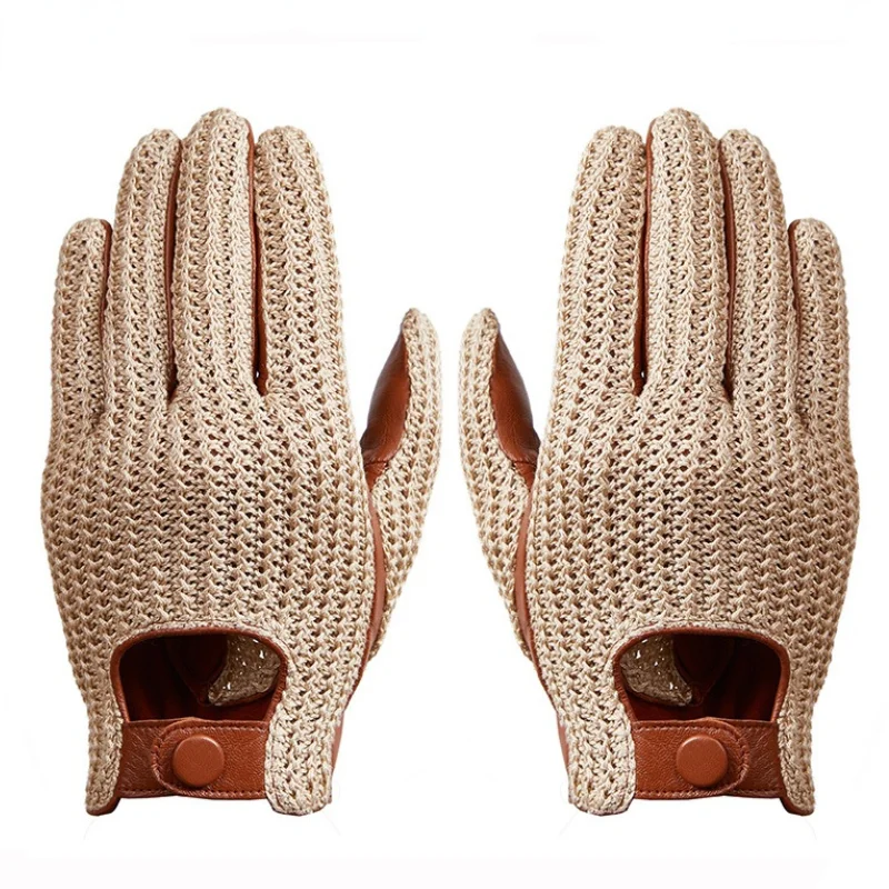 Men Knitted Goatskin Touch Screen Gloves Locomotive mitten Car Driving Genuine Leather Motorcycle Gloves winter cycling gloves
Men Knitted Goatskin Touch Screen Gloves Locomotive mitten Car Driving Genuine Leather Motorcycle Gloves winter cycling gloves